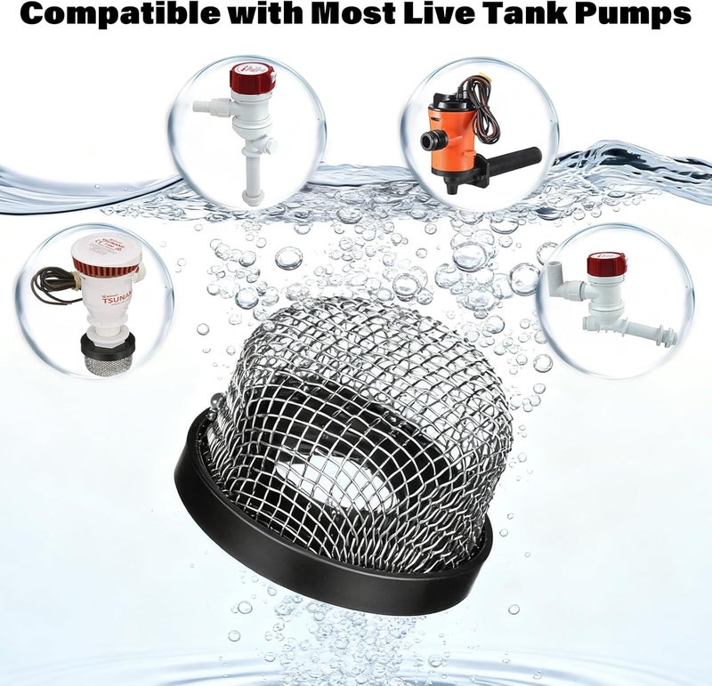 asdmm Stainless Steel Boat Water Tank Mesh Strainer ¾ Inch - 14 - Aerator Screen Strainer Compatible with Livewell Pump, Plumbing Inline Filter Accessories (5PCS) - Image 4